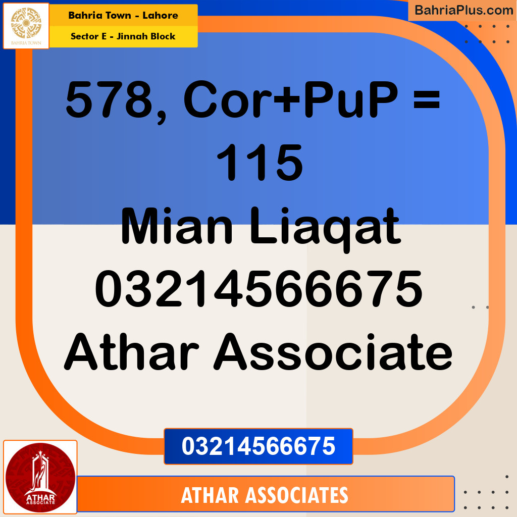 5 Marla Residential Plot for Sale in Sector E - Jinnah Block -  Bahria Town, Lahore - (BP-260669)