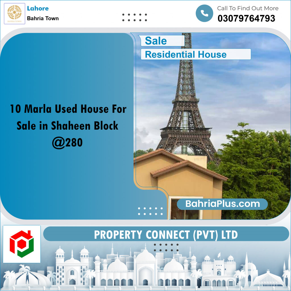 10 Marla Residential House for Sale in Bahria Town, Lahore - (BP-260675)