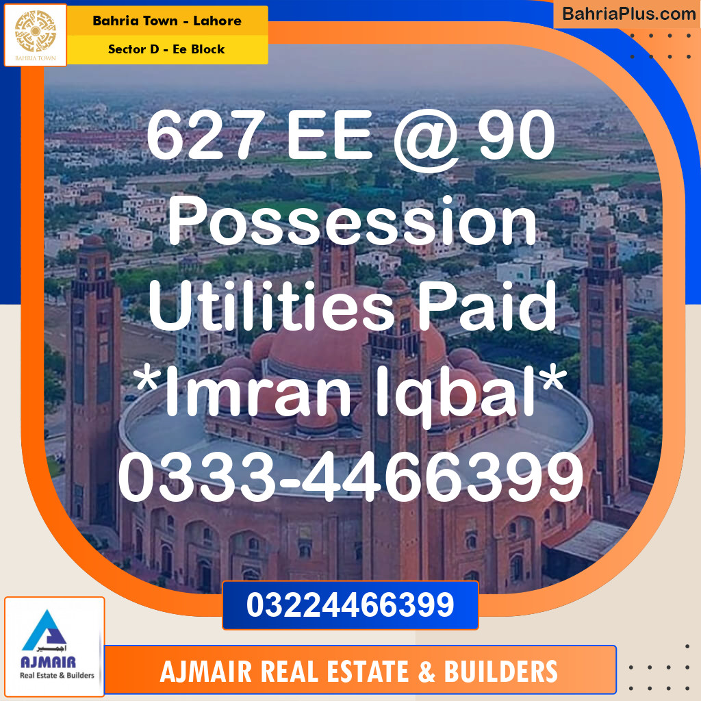 5 Marla Residential Plot for Sale in Sector D - EE Block -  Bahria Town, Lahore - (BP-260758)