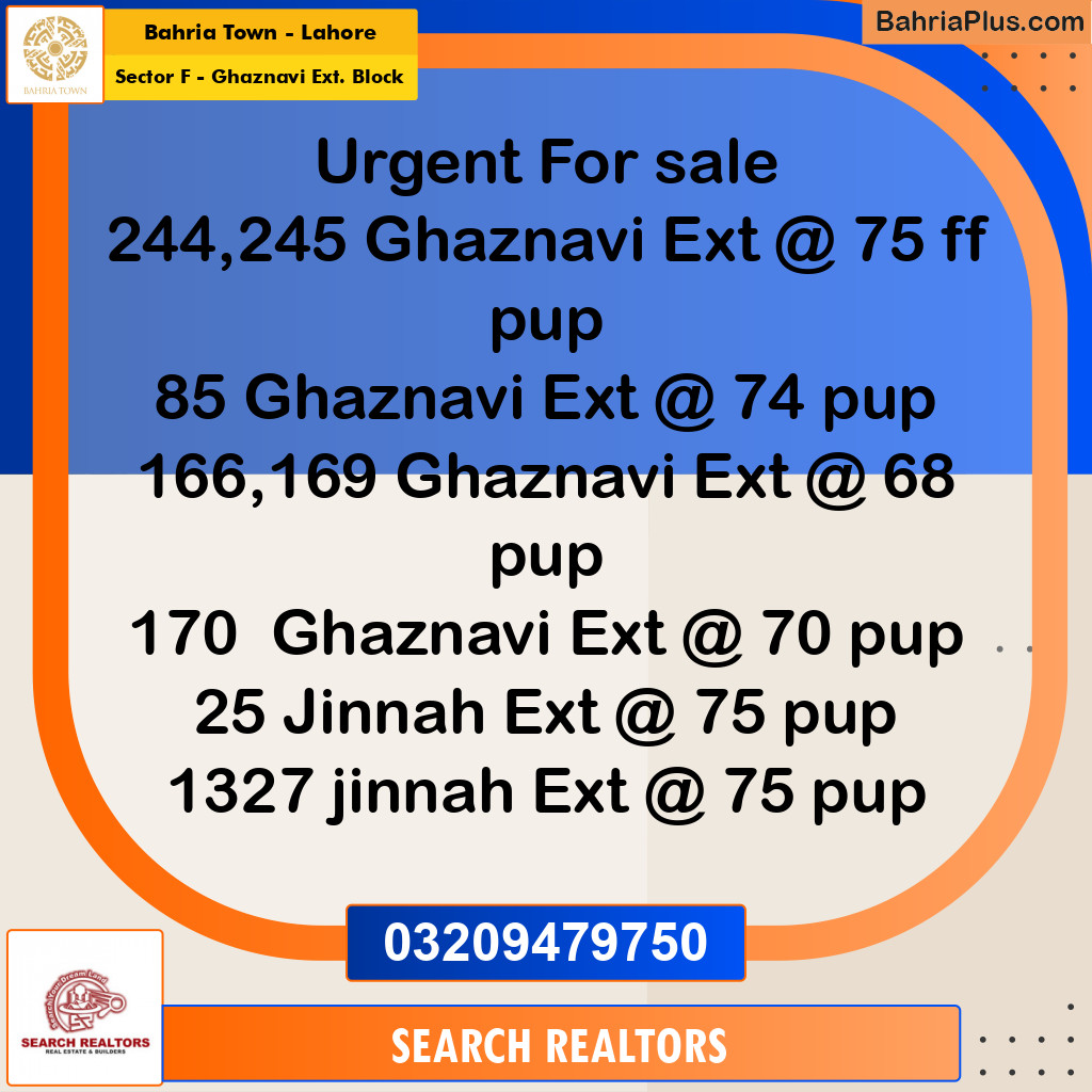 5 Marla Residential Plot for Sale in Sector F - Ghaznavi Ext. Block -  Bahria Town, Lahore - (BP-260807)