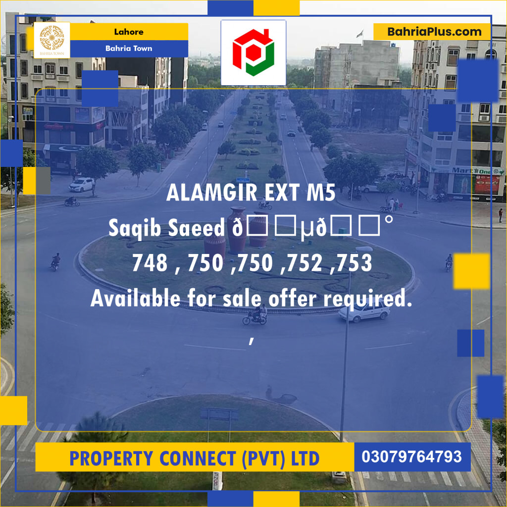 Residential Plot for Sale in Bahria Town, Lahore - (BP-260846)