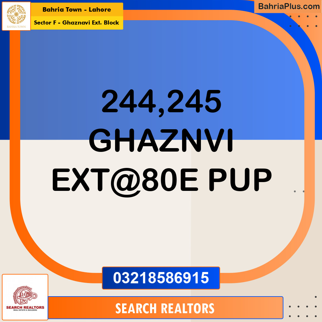 Residential Plot for Sale in Sector F - Ghaznavi Ext. Block -  Bahria Town, Lahore - (BP-260977)