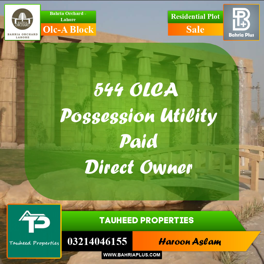 5 Marla Residential Plot for Sale in OLC-A Block -  Bahria Orchard, Lahore - (BP-261136)