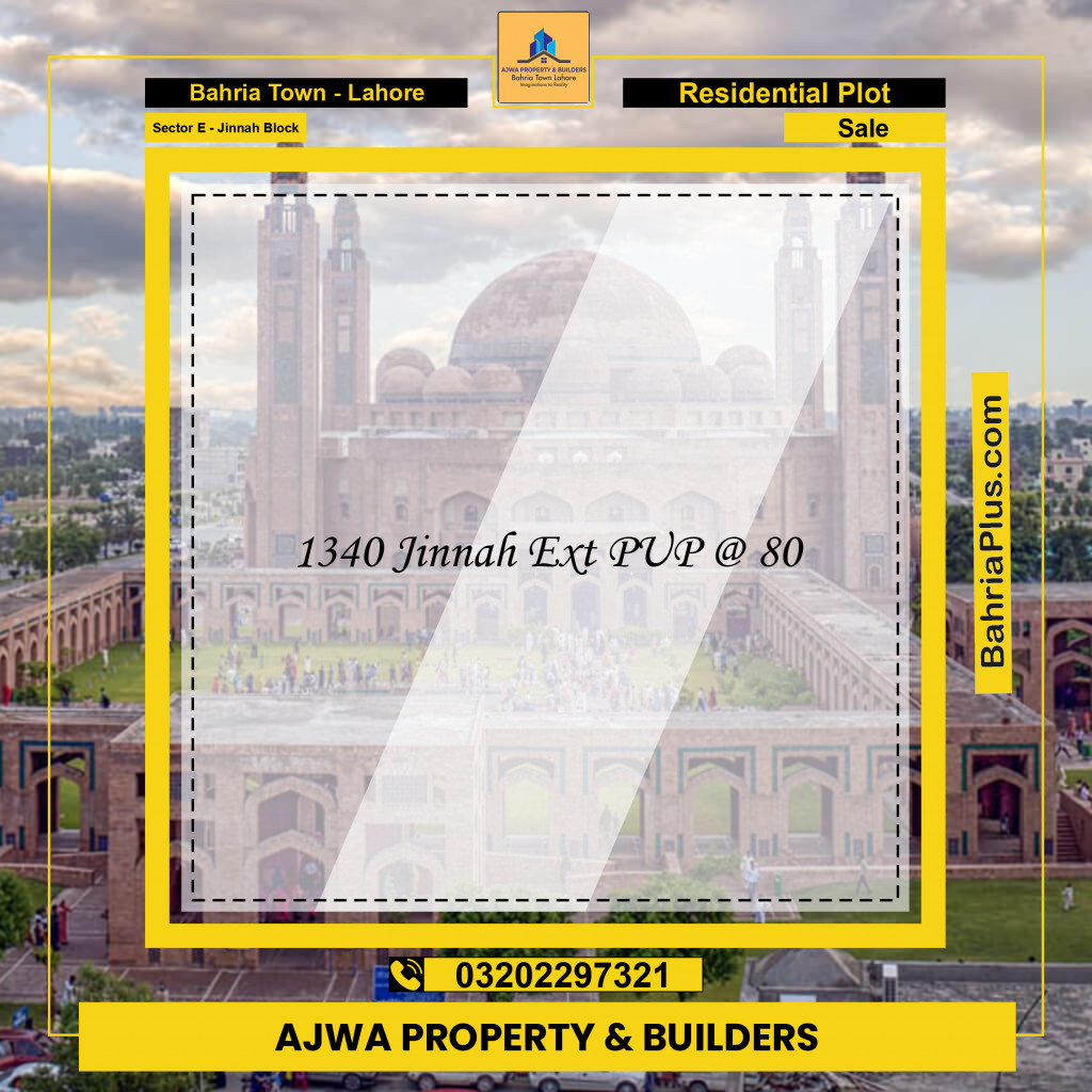 5 Marla Residential Plot for Sale in Sector E - Jinnah Block -  Bahria Town, Lahore - (BP-261467)