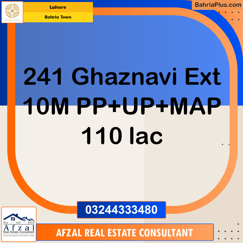 Residential Plot for Sale in Bahria Town, Lahore - (BP-261511)
