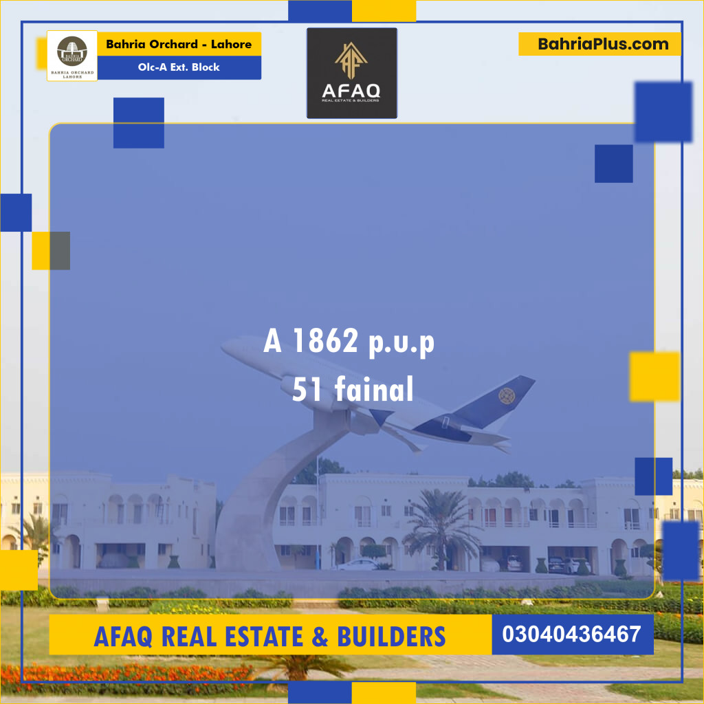 5 Marla Residential Plot for Sale in OLC-A Ext. Block -  Bahria Orchard, Lahore - (BP-261571)