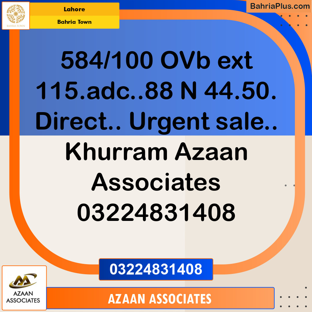 Residential Plot for Sale in Bahria Town, Lahore - (BP-261618)
