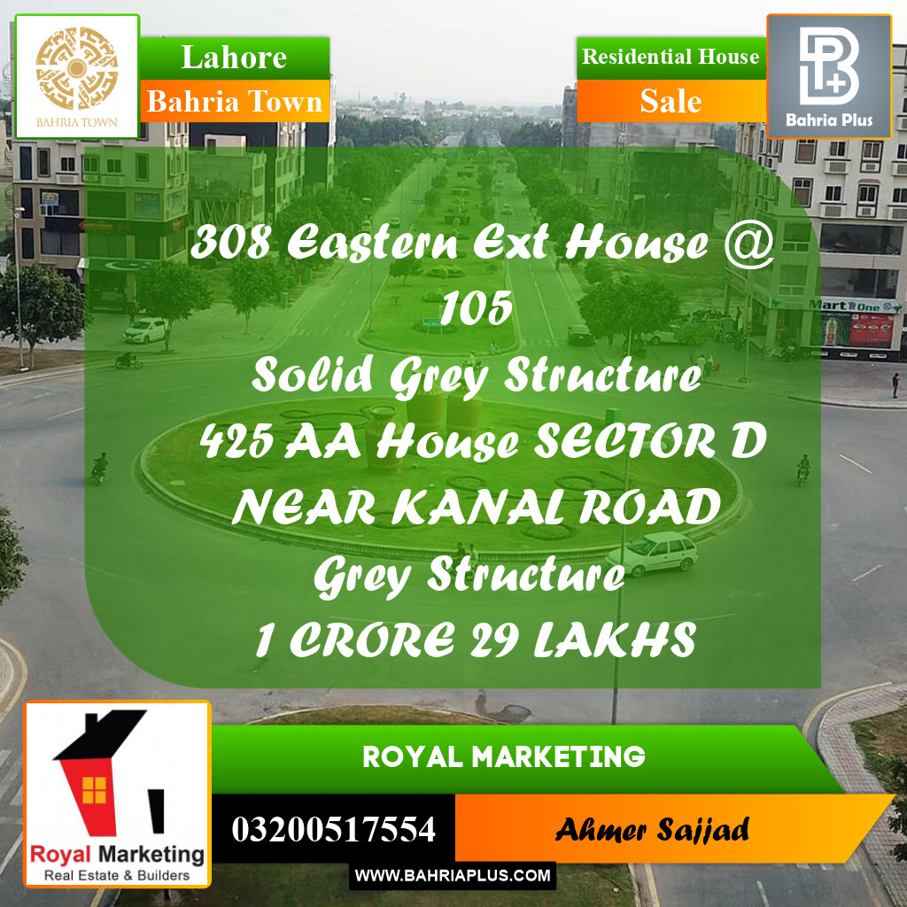 Residential House for Sale in Bahria Town, Lahore - (BP-261641)