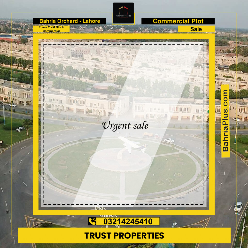 5 Marla Commercial Plot for Sale in Phase 2 - M Block Commercial -  Bahria Orchard, Lahore - (BP-261690)