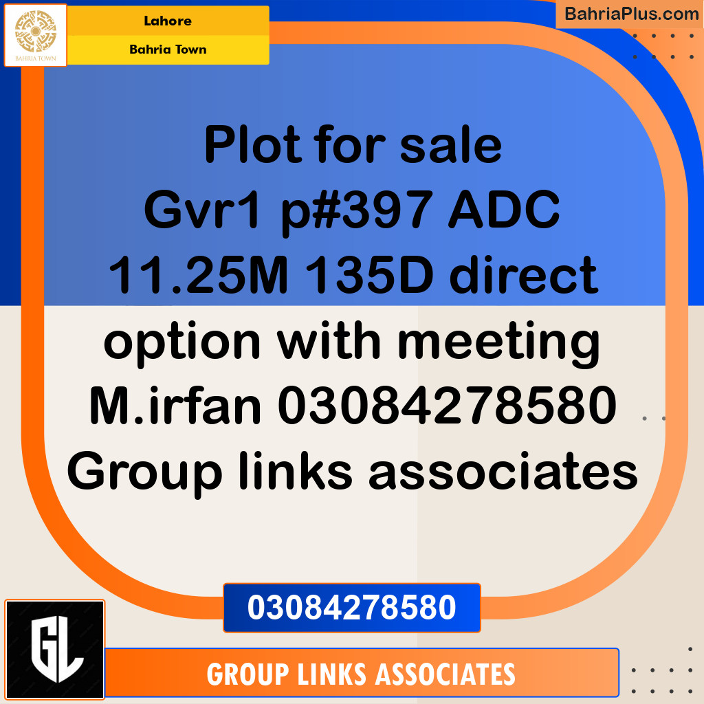 Residential Plot for Sale in Bahria Town, Lahore - (BP-261760)