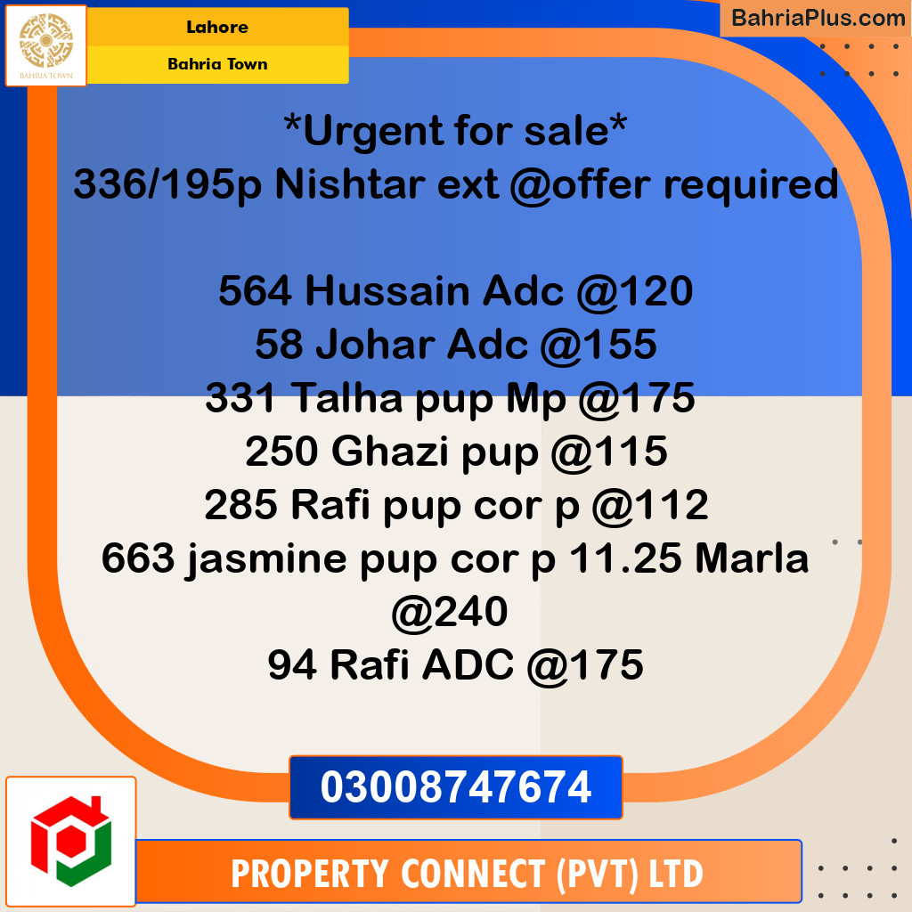 Residential Plot for Sale in Bahria Town, Lahore - (BP-261793)