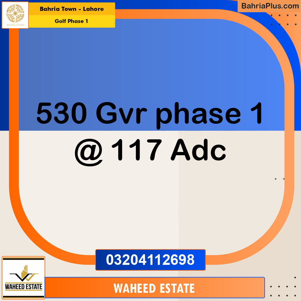 10 Marla Residential Plot for Sale in Golf Phase 1 -  Bahria Town, Lahore - (BP-261794)