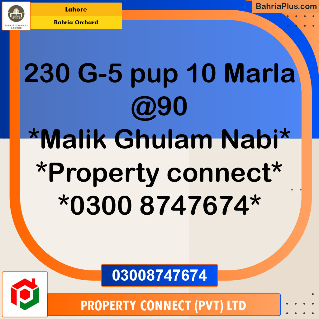 Residential Plot for Sale in Bahria Orchard, Lahore - (BP-261796)