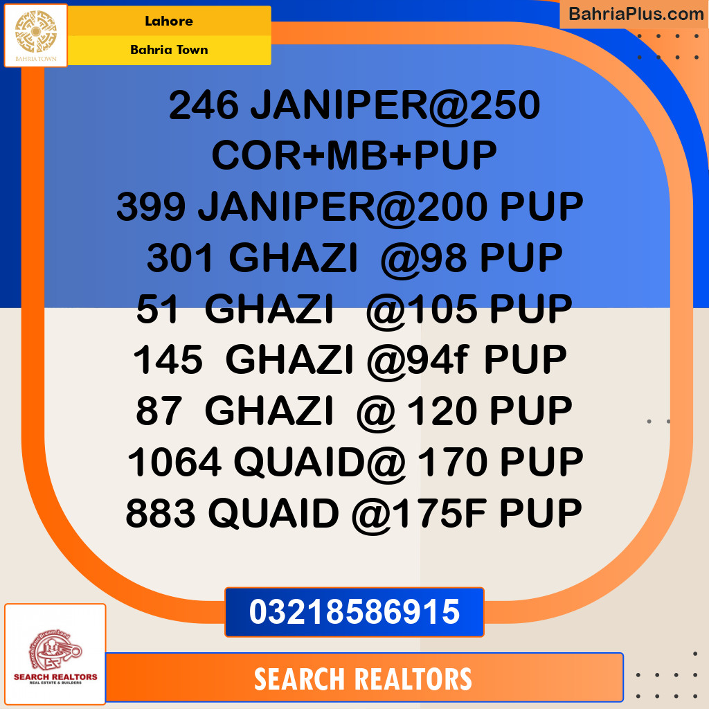 Residential Plot for Sale in Bahria Town, Lahore - (BP-261818)