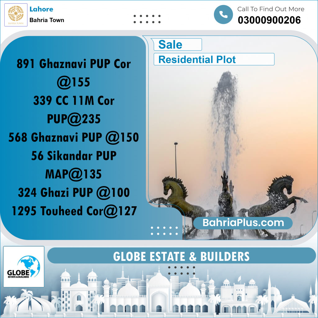Residential Plot for Sale in Bahria Town, Lahore - (BP-261828)