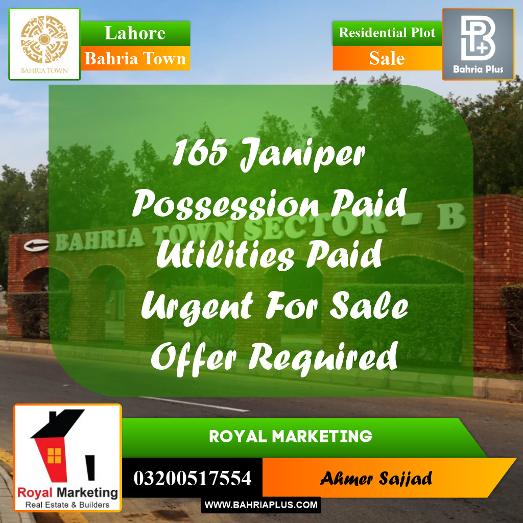 Residential Plot for Sale in Bahria Town, Lahore - (BP-261834)