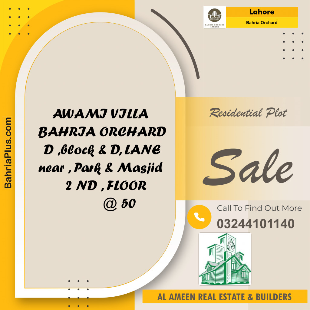 Residential Plot for Sale in Bahria Orchard, Lahore - (BP-261859)