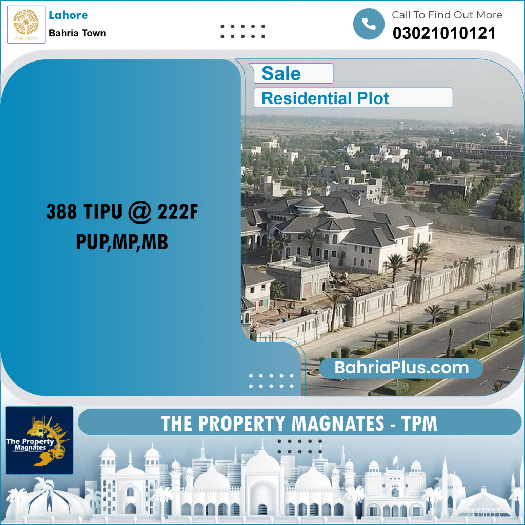 Residential Plot for Sale in Bahria Town, Lahore - (BP-261882)