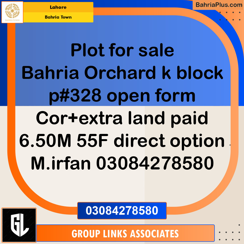Residential Plot for Sale in Bahria Town, Lahore - (BP-261916)
