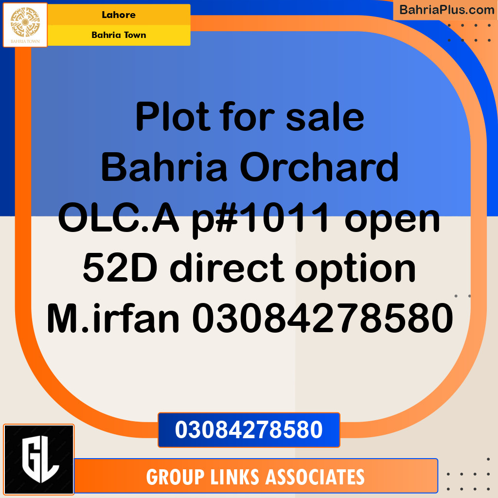 Residential Plot for Sale in Bahria Town, Lahore - (BP-261917)