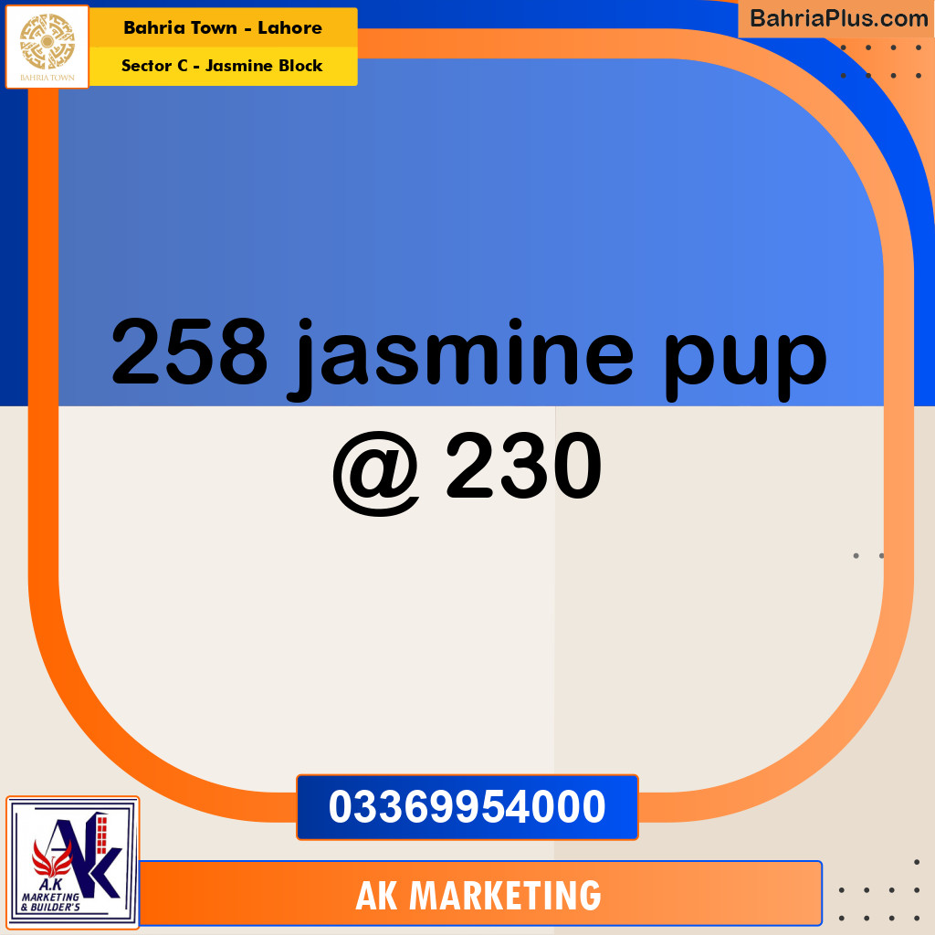 10 Marla Residential Plot for Sale in Sector C - Jasmine Block -  Bahria Town, Lahore - (BP-262028)