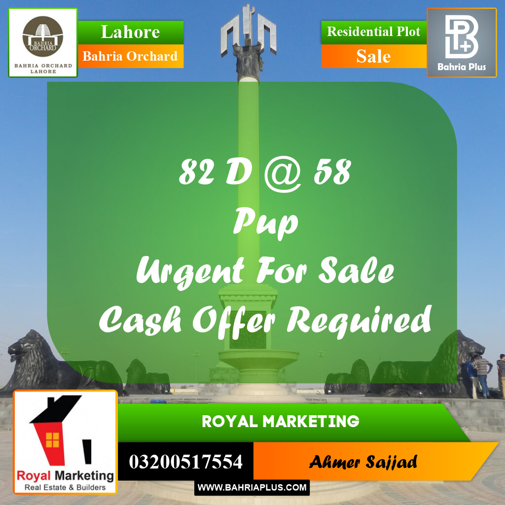 Residential Plot for Sale in Bahria Orchard, Lahore - (BP-262082)
