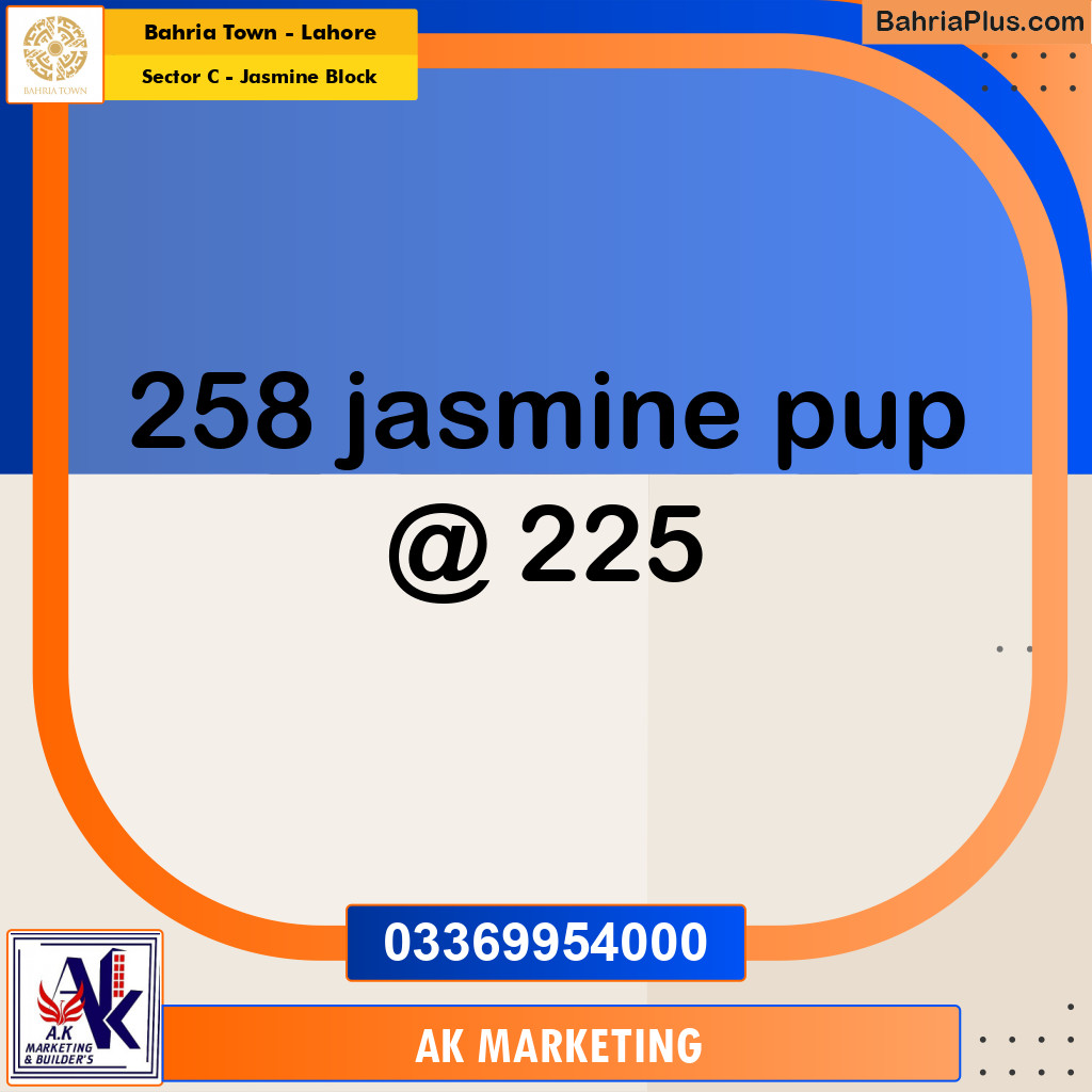 10 Marla Residential Plot for Sale in Sector C - Jasmine Block -  Bahria Town, Lahore - (BP-262231)