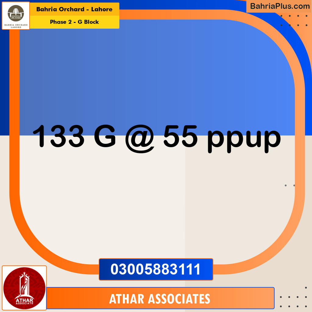 5 Marla Residential Plot for Sale in Phase 2 - G Block -  Bahria Orchard, Lahore - (BP-262281)