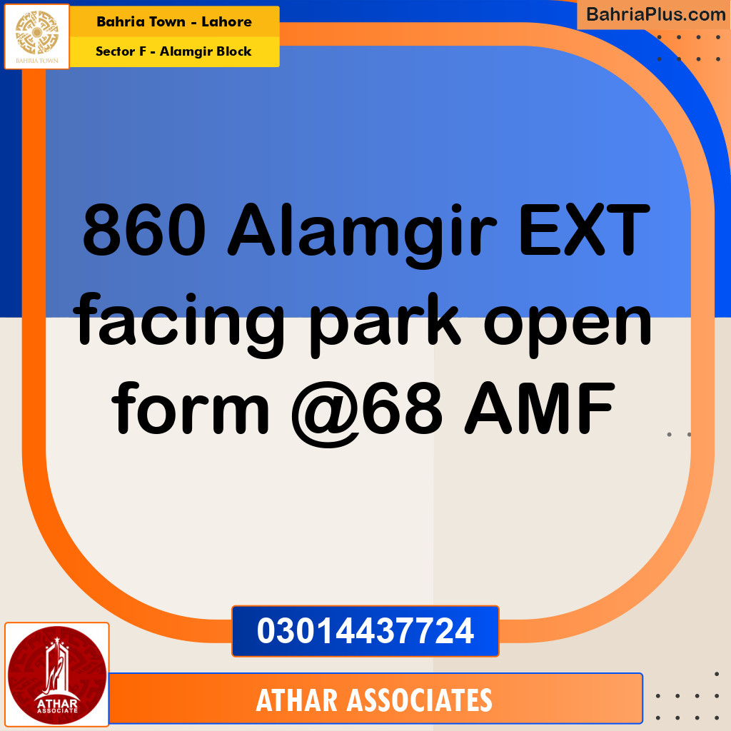 10 Marla Residential Plot for Sale in Sector F - Alamgir Block -  Bahria Town, Lahore - (BP-262452)