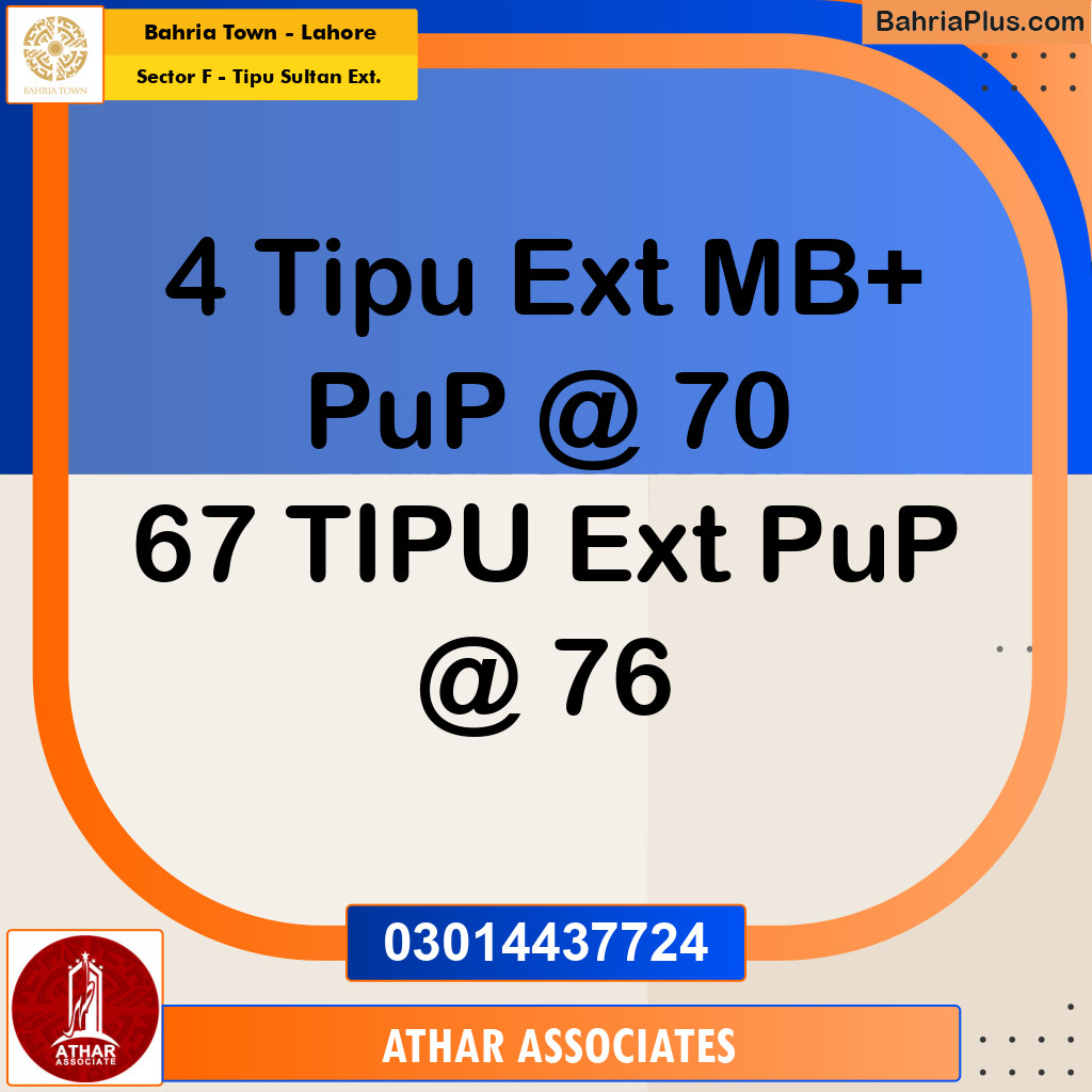 5 Marla Residential Plot for Sale in Sector F - Tipu Sultan Ext. -  Bahria Town, Lahore - (BP-262457)