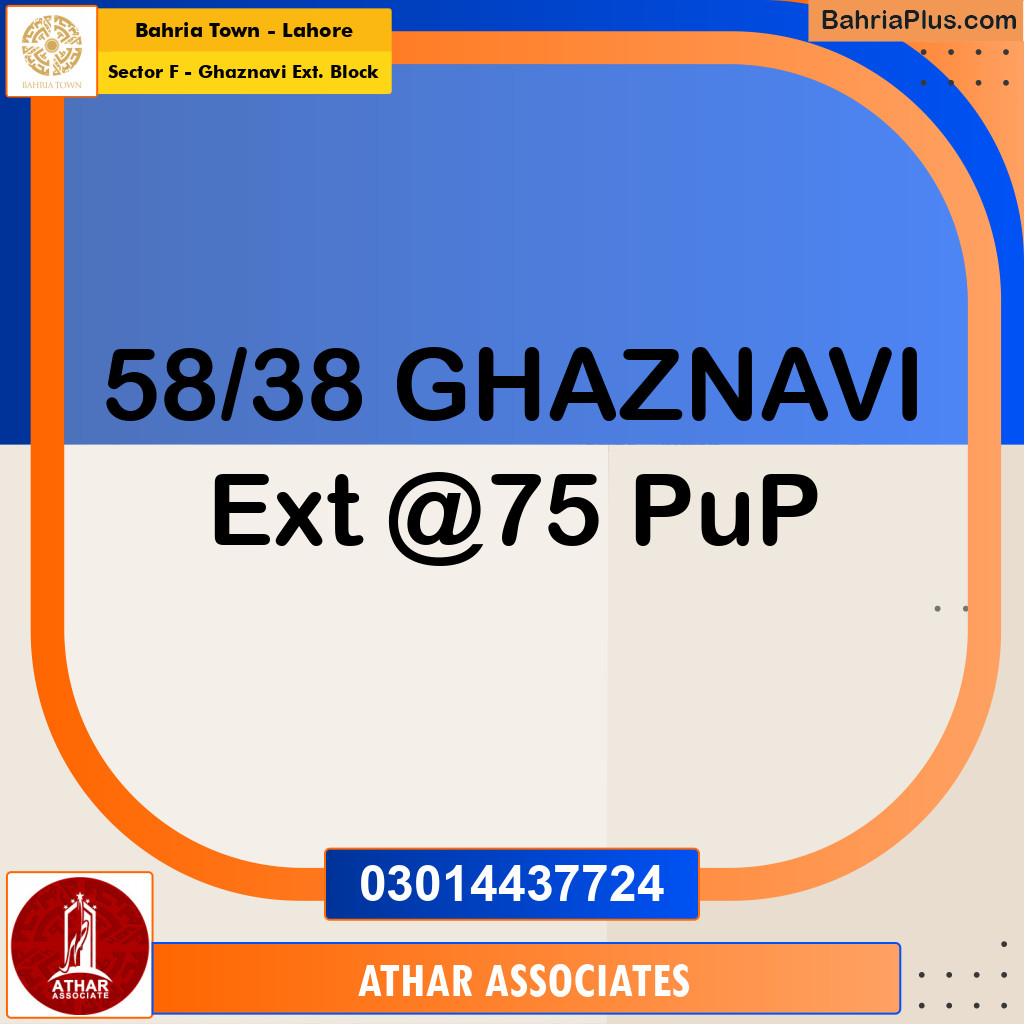 Residential Plot for Sale in Sector F - Ghaznavi Ext. Block -  Bahria Town, Lahore - (BP-262515)