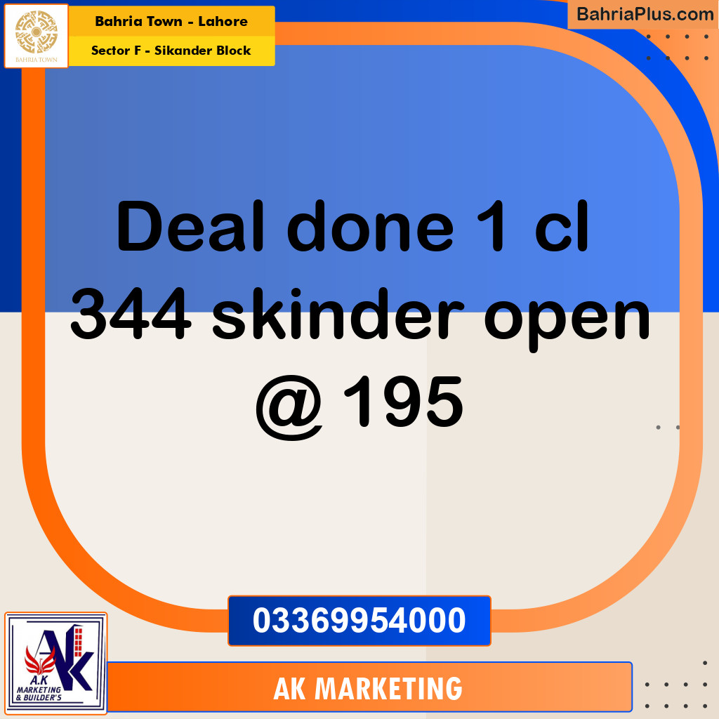 1 Kanal Residential Plot for Sale in Sector F - Sikander Block -  Bahria Town, Lahore - (BP-262628)