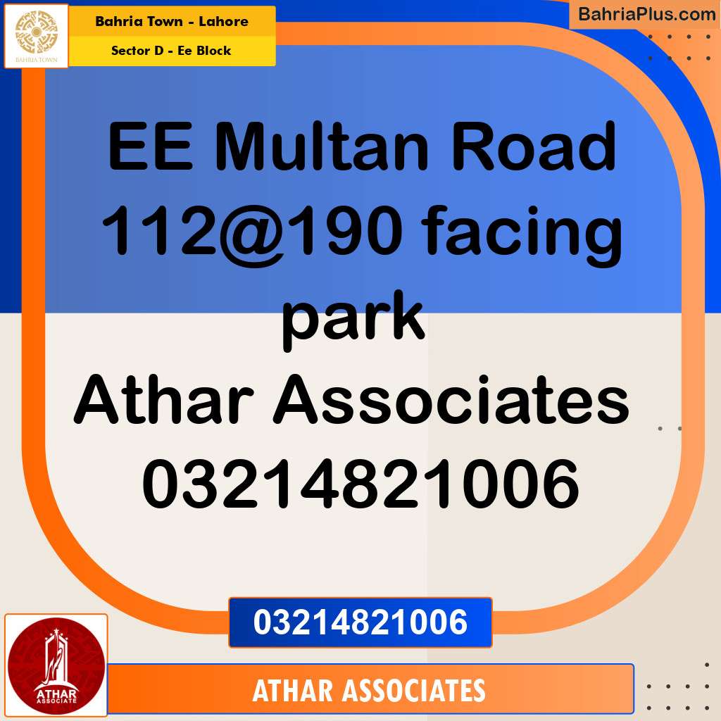 10 Marla Residential Plot for Sale in Sector D - EE Block -  Bahria Town, Lahore - (BP-262658)