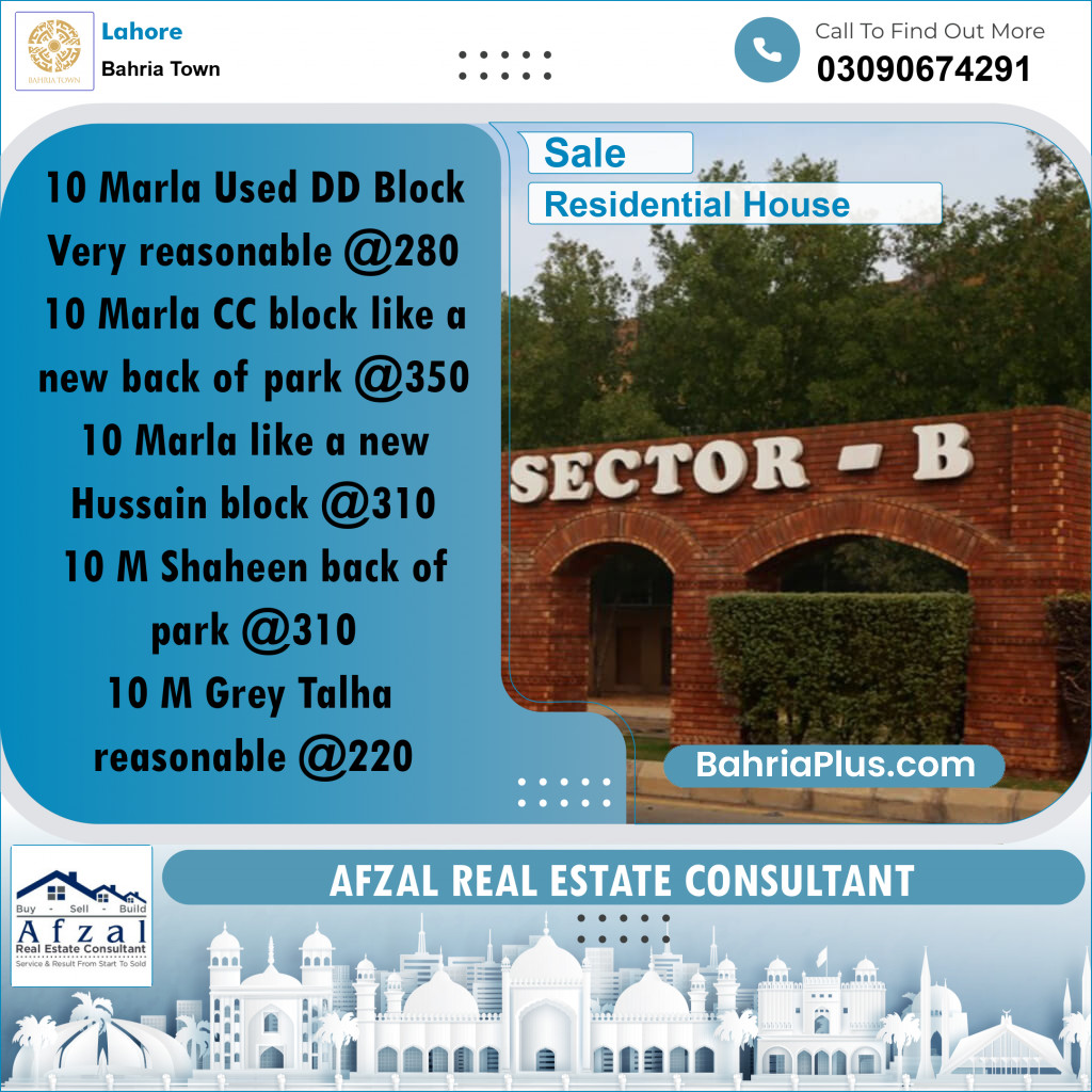 Residential House for Sale in Bahria Town, Lahore - (BP-262745)