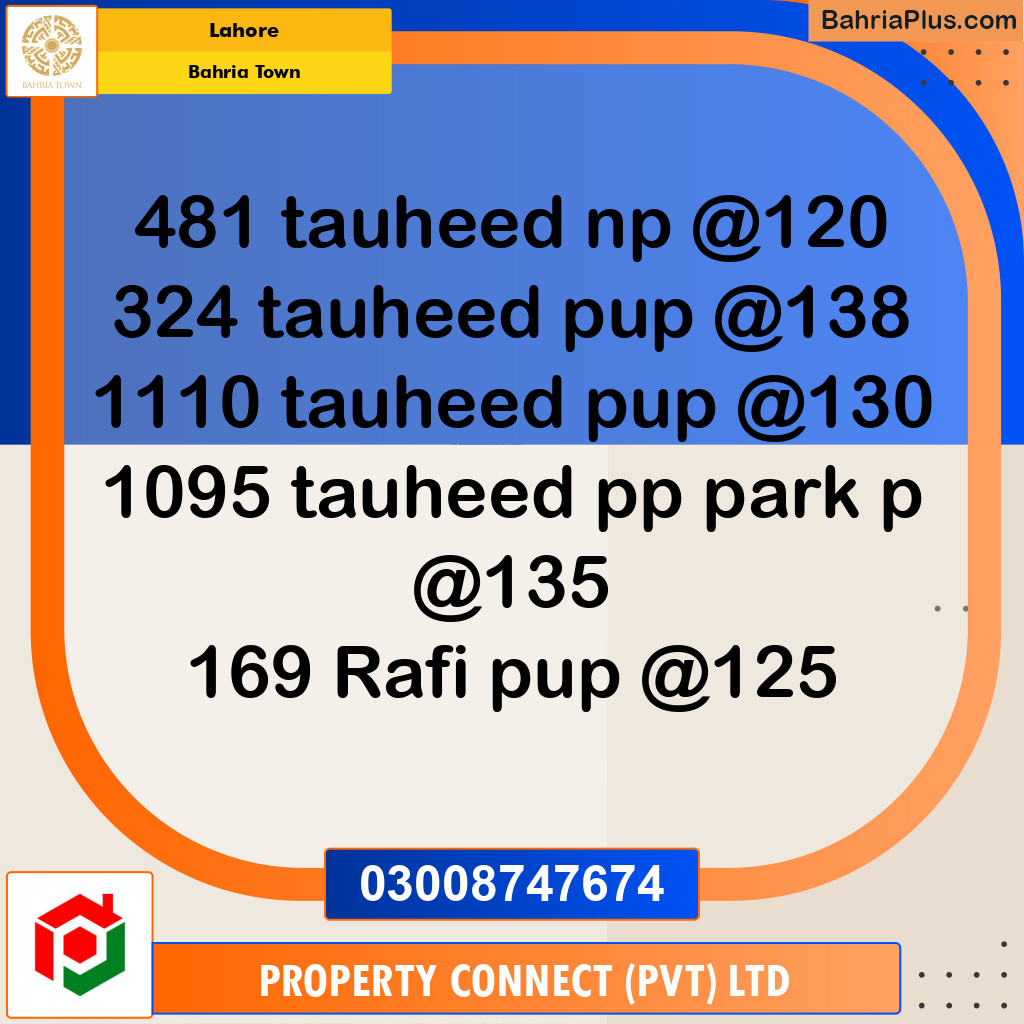 Residential Plot for Sale in Bahria Town, Lahore - (BP-262794)