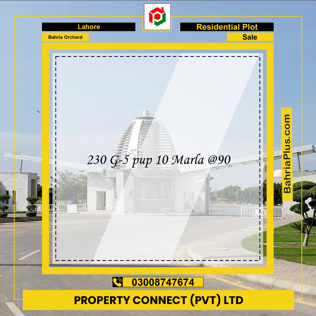 Residential Plot for Sale in Bahria Orchard, Lahore - (BP-262797)
