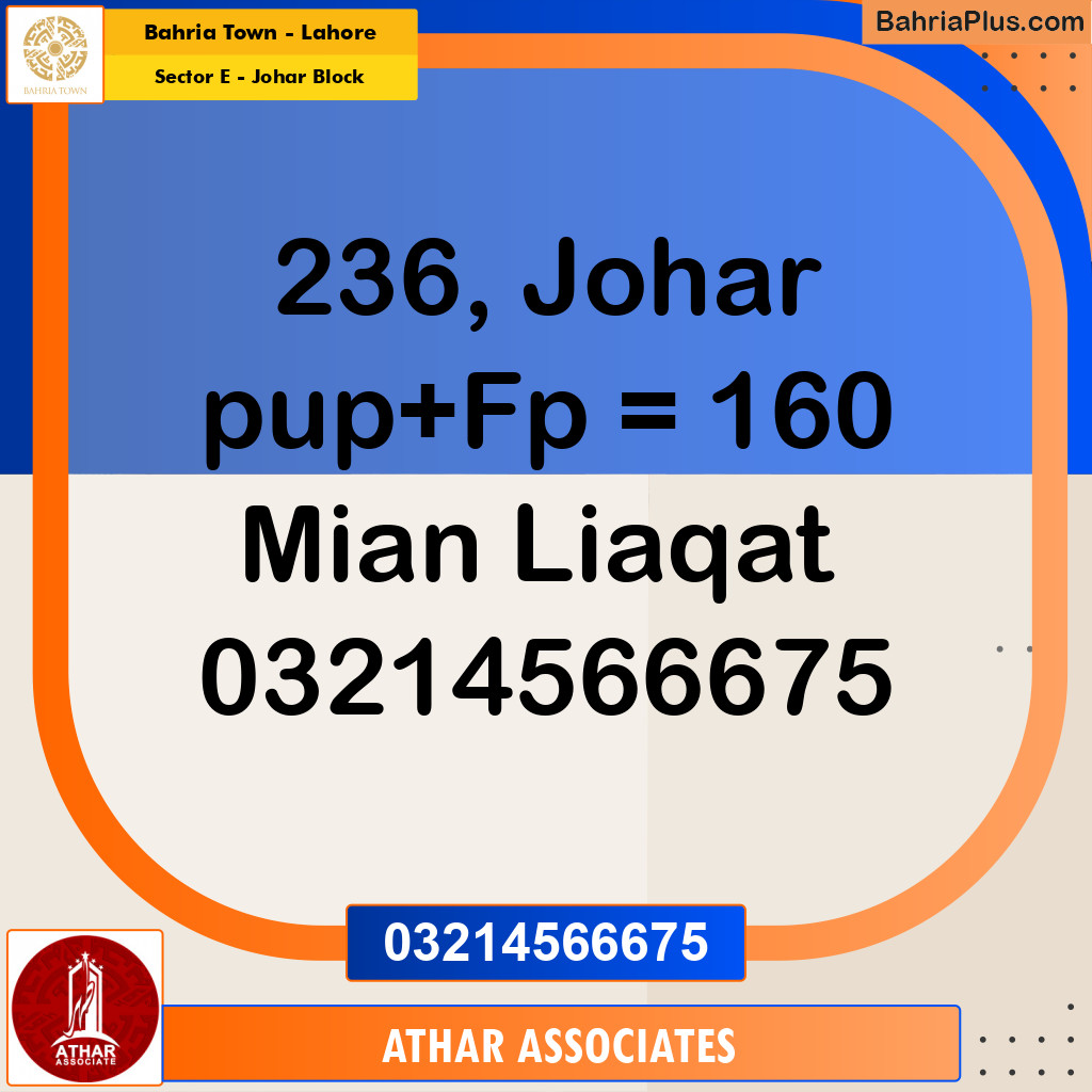 10 Marla Residential Plot for Sale in Sector E - Johar Block -  Bahria Town, Lahore - (BP-262818)