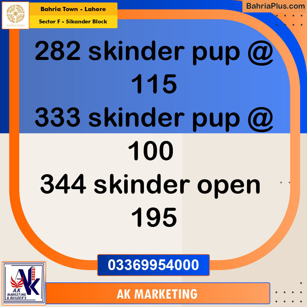 10 Marla Residential Plot for Sale in Sector F - Sikander Block -  Bahria Town, Lahore - (BP-263081)