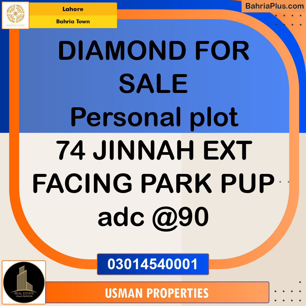 Residential Plot for Sale in Bahria Town, Lahore - (BP-263101)