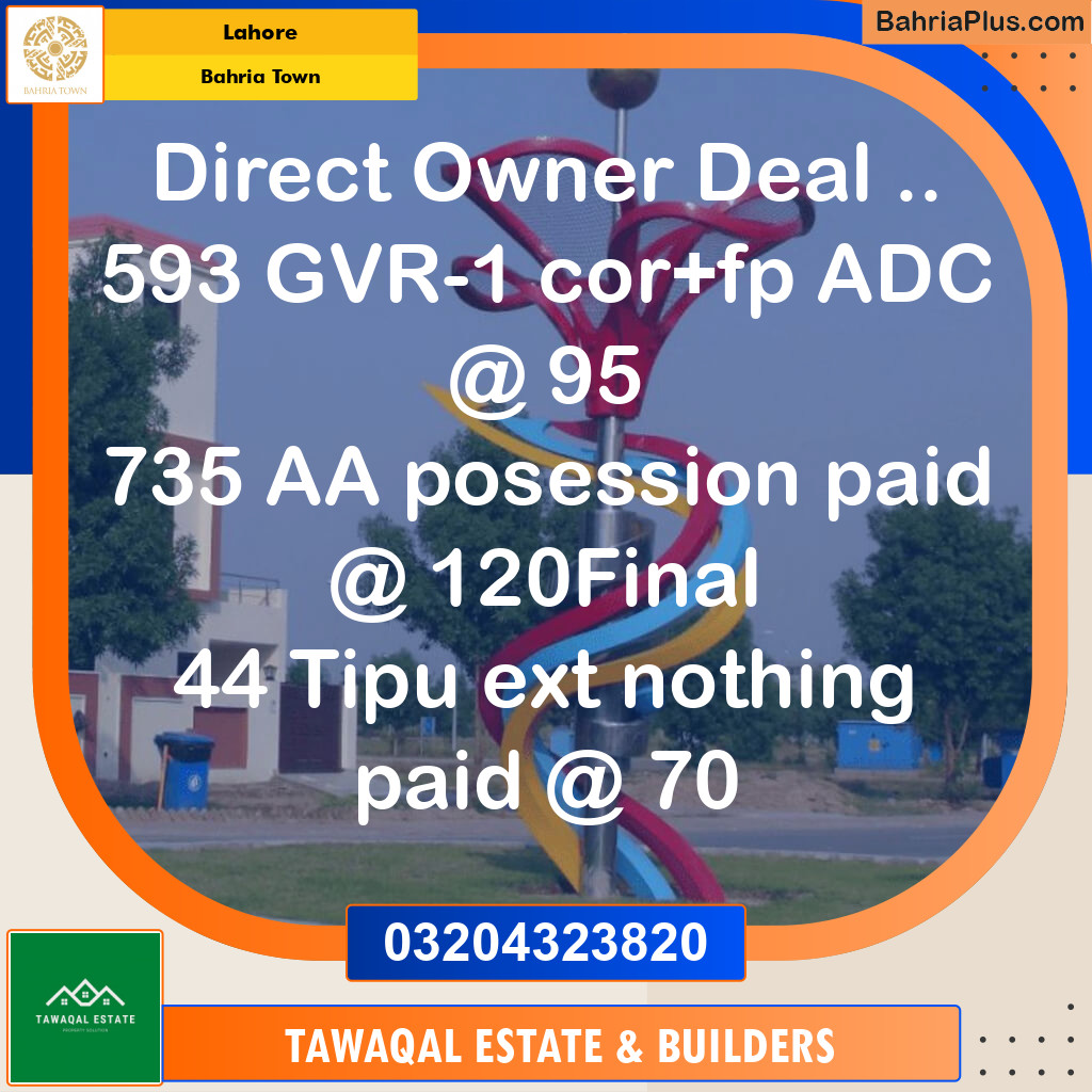 5 Marla Residential Plot for Sale in Bahria Town, Lahore - (BP-263103)