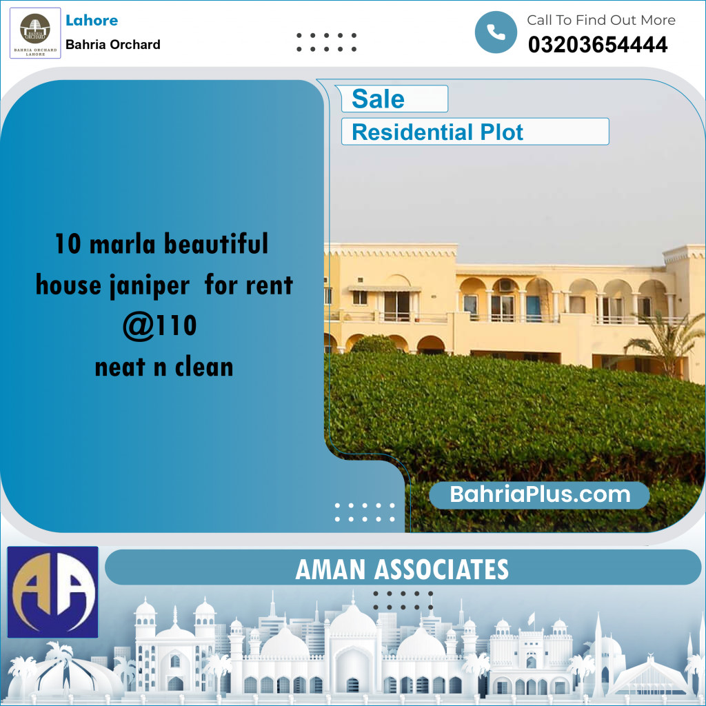 Residential Plot for Sale in Bahria Orchard, Lahore - (BP-263106)