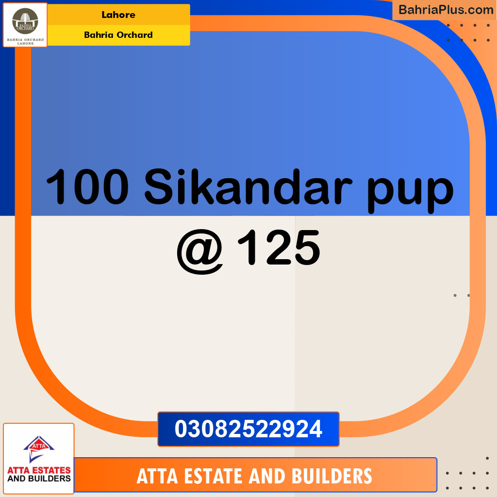Residential Plot for Sale in Bahria Orchard, Lahore - (BP-263121)