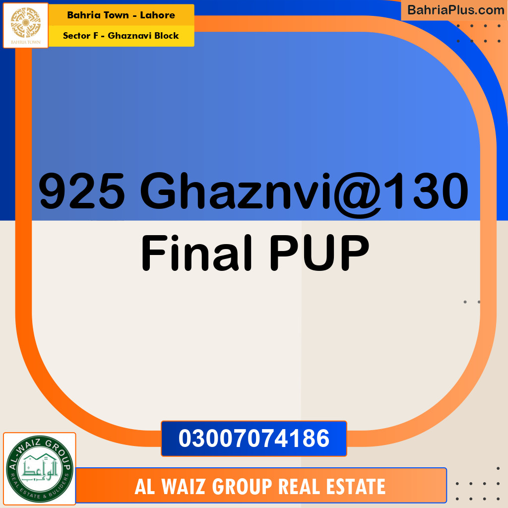 10 Marla Residential Plot for Sale in Sector F - Ghaznavi Block -  Bahria Town, Lahore - (BP-263172)