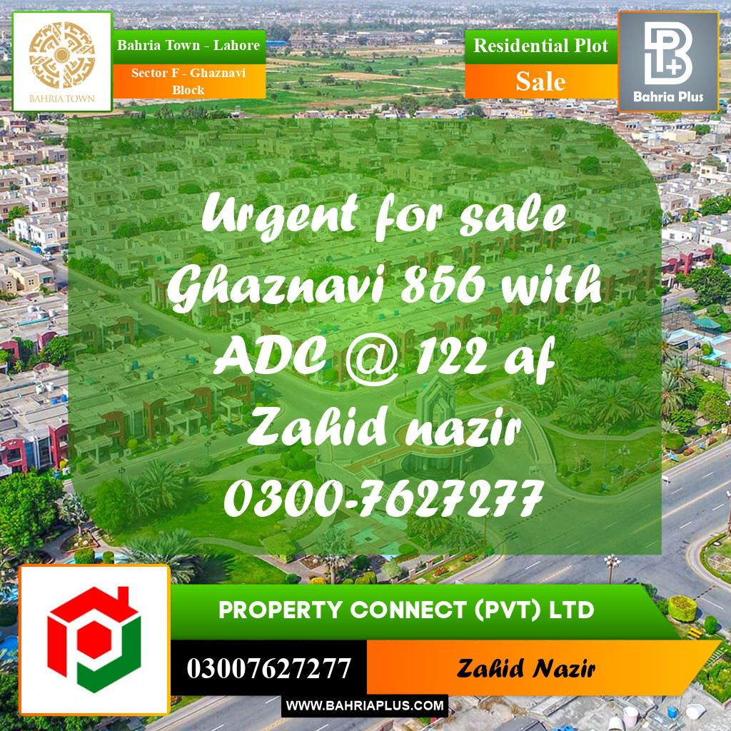 Residential Plot for Sale in Sector F - Ghaznavi Block -  Bahria Town, Lahore - (BP-263187)