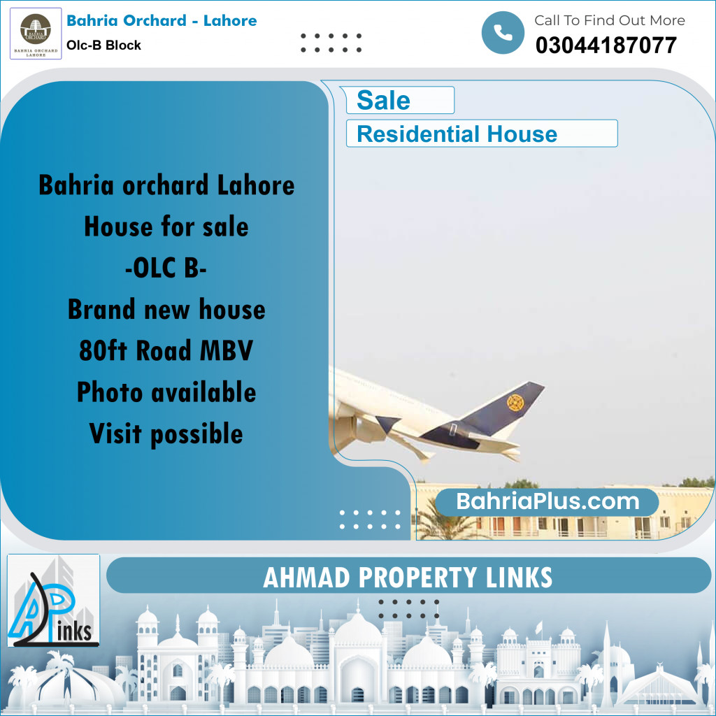 8 Marla Residential House for Sale in OLC-B Block -  Bahria Orchard, Lahore - (BP-263239)