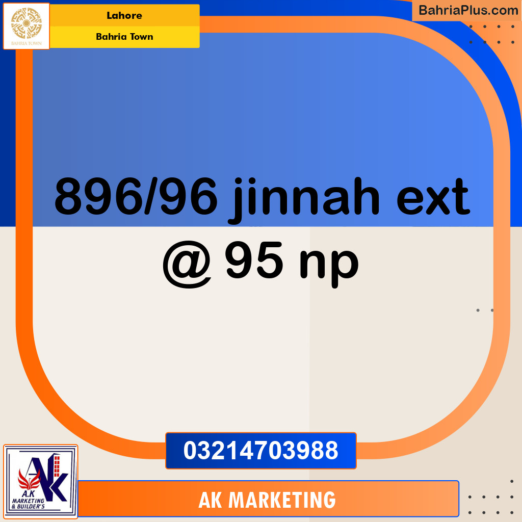 Residential Plot for Sale in Bahria Town, Lahore - (BP-263243)