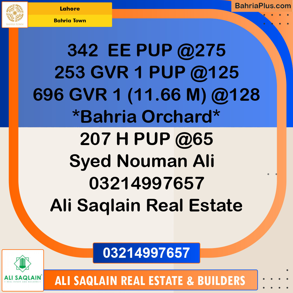 Residential Plot for Sale in Bahria Town, Lahore - (BP-263255)