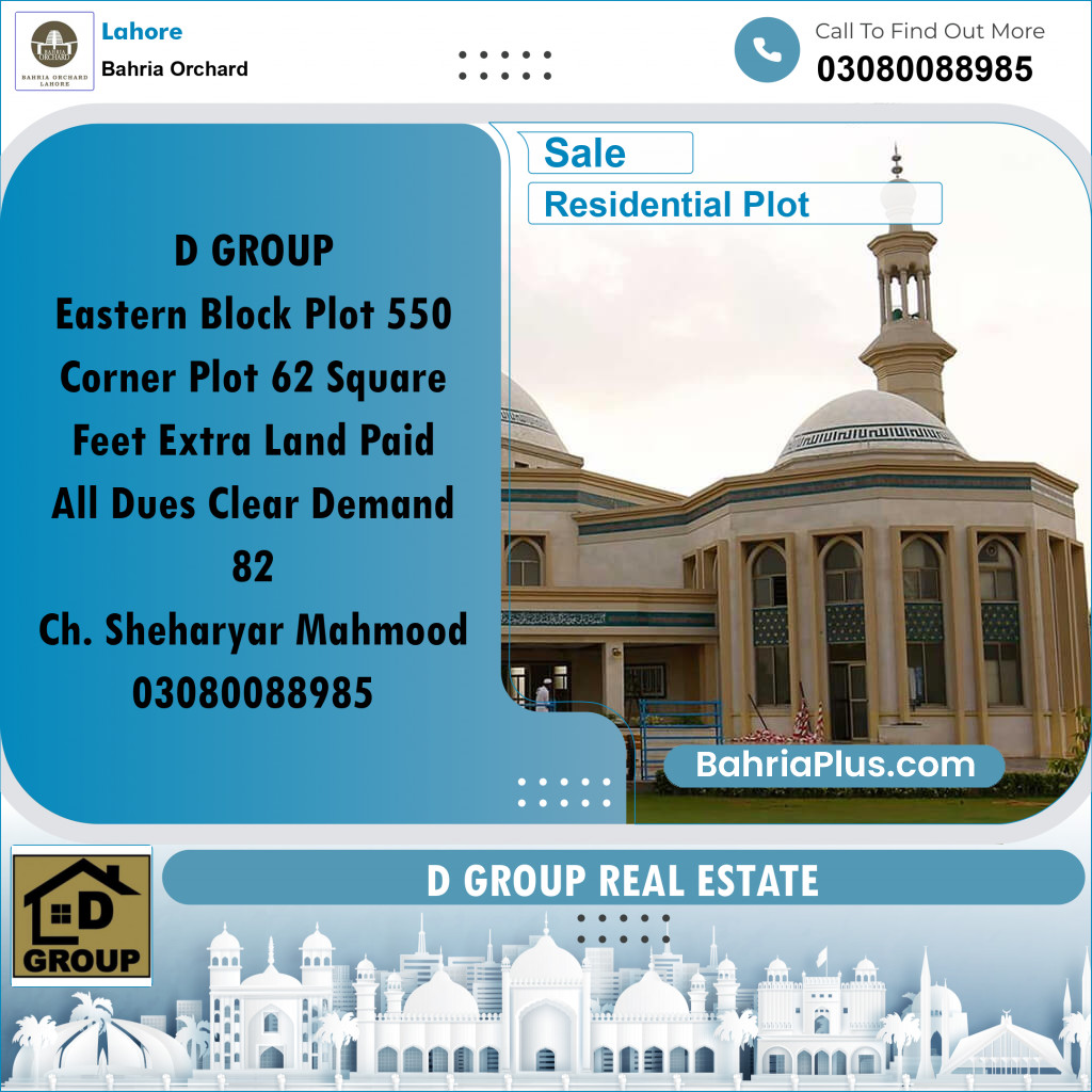 Residential Plot for Sale in Bahria Orchard, Lahore - (BP-263261)