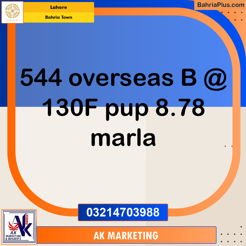 Residential Plot for Sale in Bahria Town, Lahore - (BP-263277)