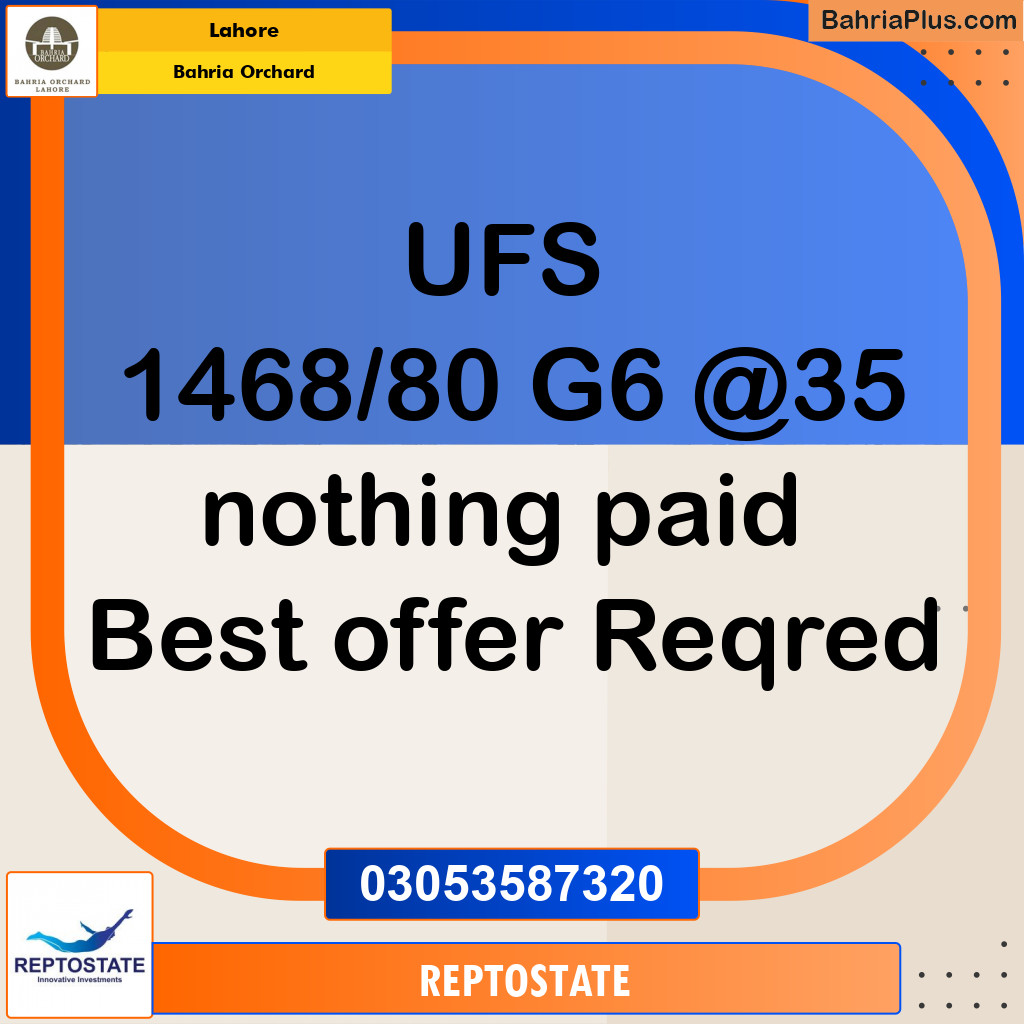 Residential Plot for Sale in Bahria Orchard, Lahore - (BP-263312)